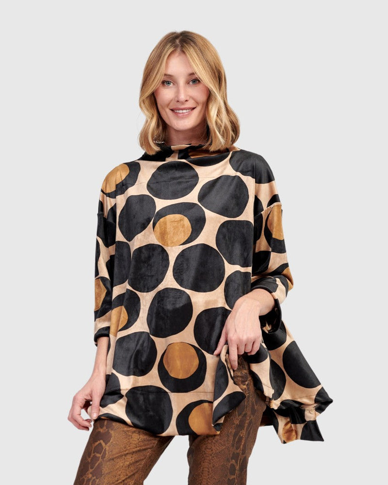 Aya Velvet Trapeze Top, Eclipse