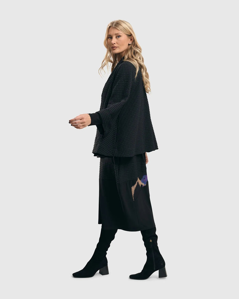 Amethyst Mix Media Cocoon Dress, Multi