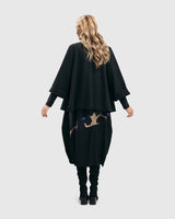 Amethyst Mix Media Cocoon Dress, Multi