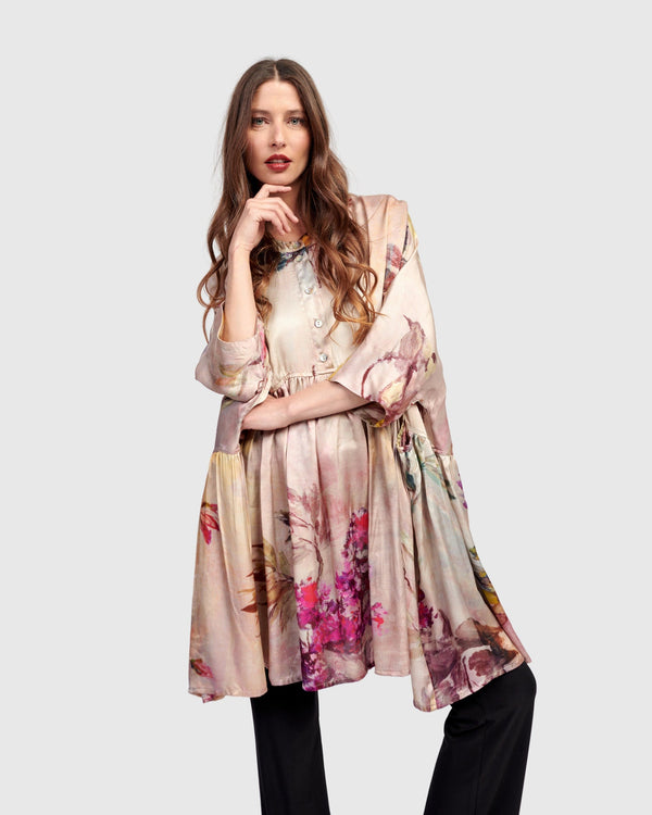 Carlotta Babydoll Tunic Top, Floral