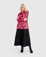 Charmant Shirt, Fuchsia Print