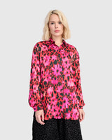 Charmant Shirt, Fuchsia Print