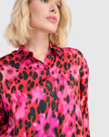 Charmant Shirt, Fuchsia Print
