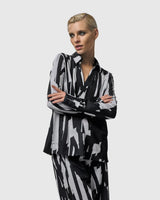 Cyber V-Neck Pullover Top, Brush