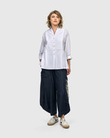 Addison Peplum Blouse, White