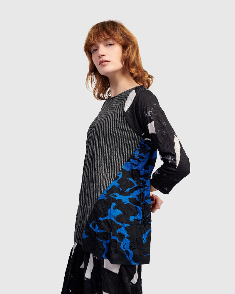 Breezy Baseball Tee, Blue