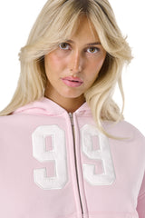 99 Shrunken Zip Hoodie in Bunny